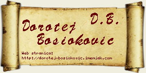 Dorotej Bosioković vizit kartica